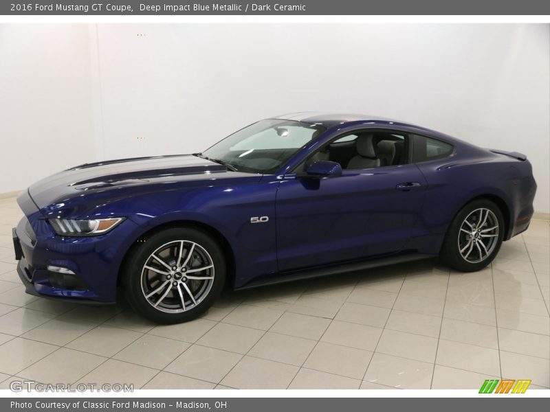 Deep Impact Blue Metallic / Dark Ceramic 2016 Ford Mustang GT Coupe