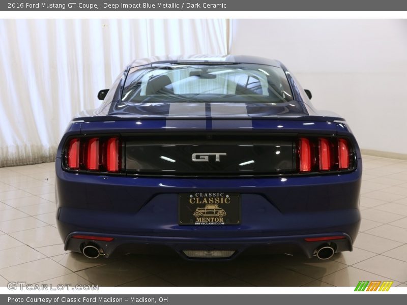 Deep Impact Blue Metallic / Dark Ceramic 2016 Ford Mustang GT Coupe
