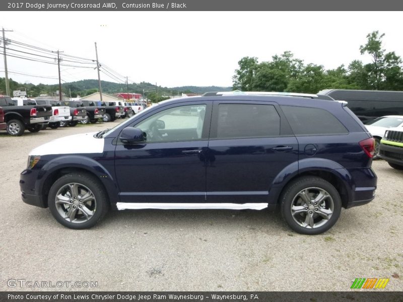 Contusion Blue / Black 2017 Dodge Journey Crossroad AWD