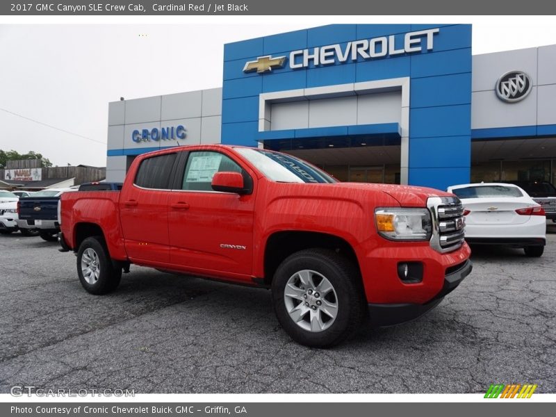 Cardinal Red / Jet Black 2017 GMC Canyon SLE Crew Cab