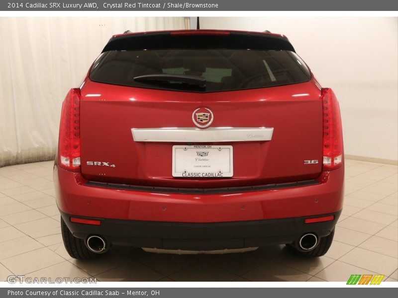 Crystal Red Tintcoat / Shale/Brownstone 2014 Cadillac SRX Luxury AWD