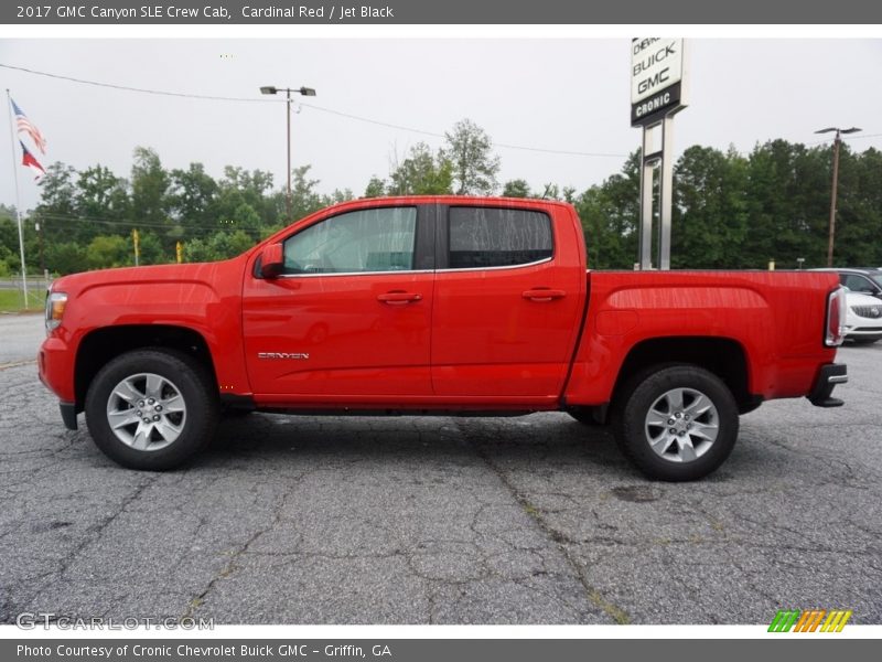 Cardinal Red / Jet Black 2017 GMC Canyon SLE Crew Cab