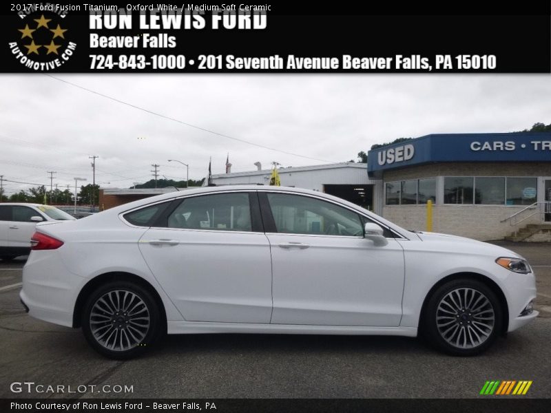 Oxford White / Medium Soft Ceramic 2017 Ford Fusion Titanium