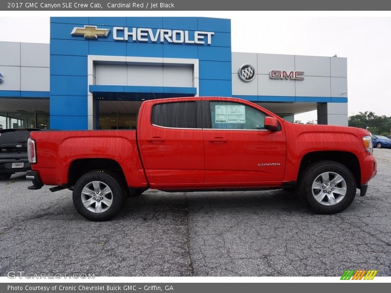 Cardinal Red / Jet Black 2017 GMC Canyon SLE Crew Cab