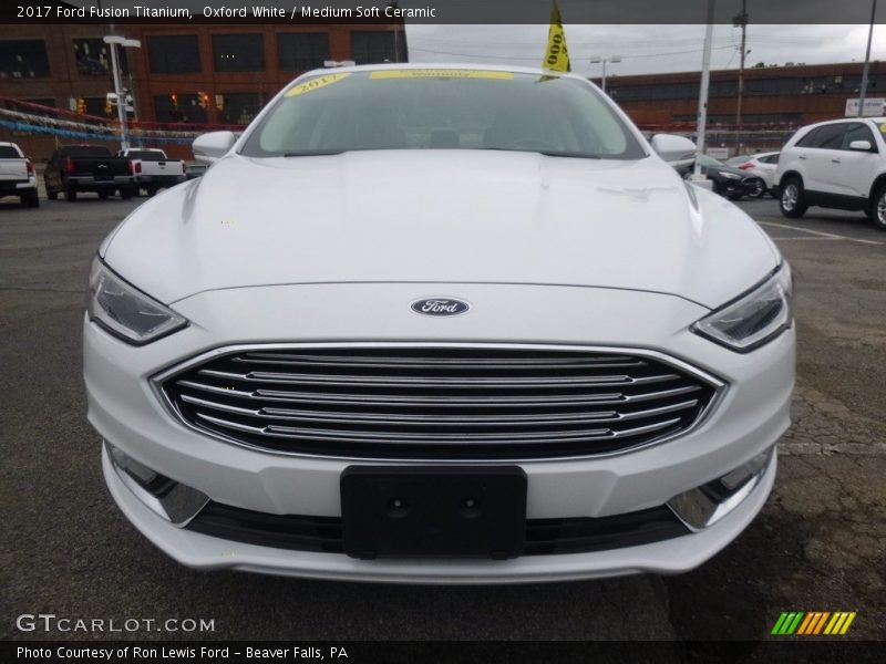Oxford White / Medium Soft Ceramic 2017 Ford Fusion Titanium