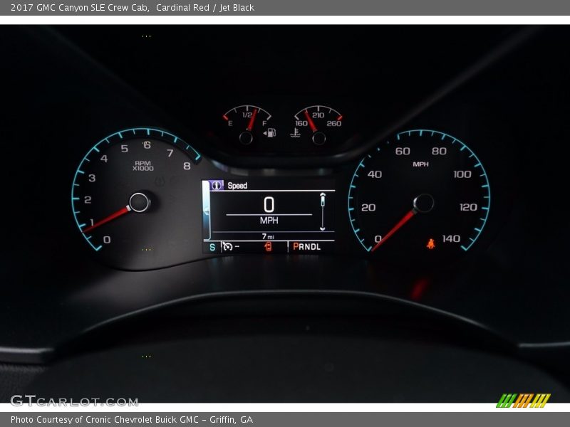 Cardinal Red / Jet Black 2017 GMC Canyon SLE Crew Cab