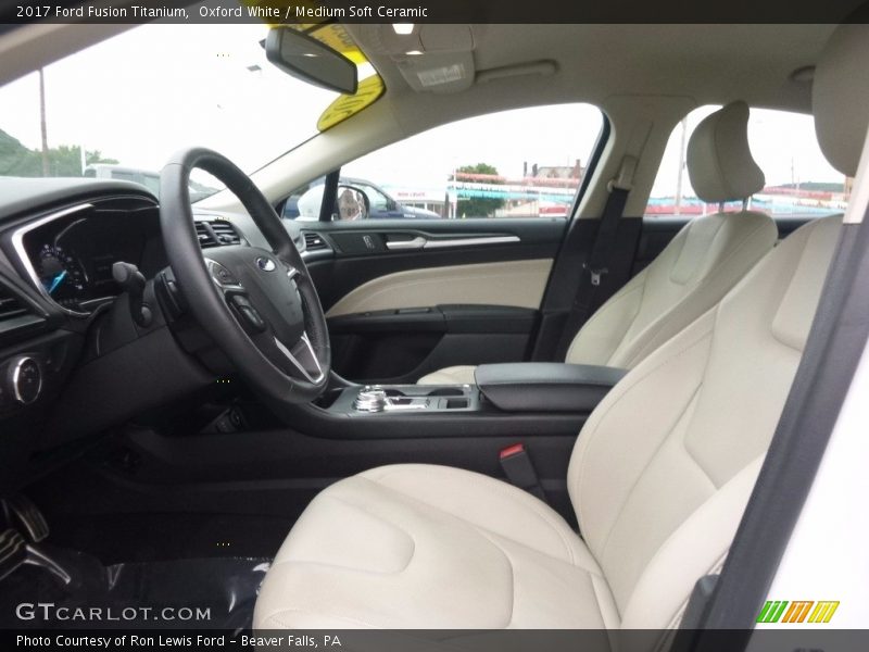 Oxford White / Medium Soft Ceramic 2017 Ford Fusion Titanium
