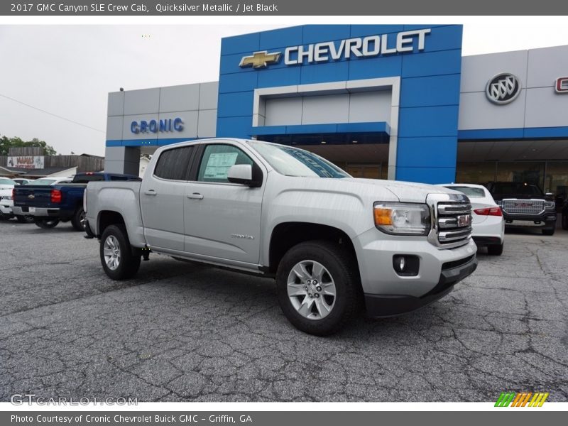 Quicksilver Metallic / Jet Black 2017 GMC Canyon SLE Crew Cab