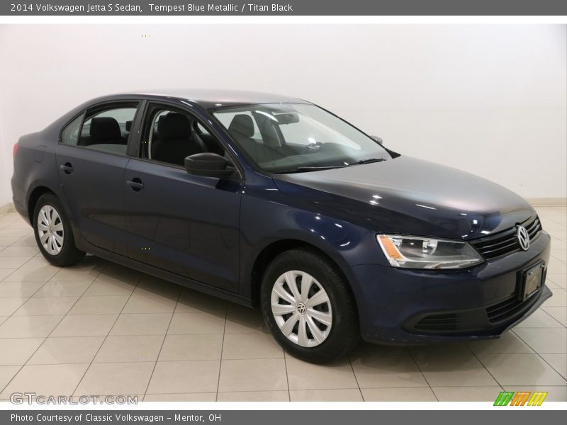 Tempest Blue Metallic / Titan Black 2014 Volkswagen Jetta S Sedan