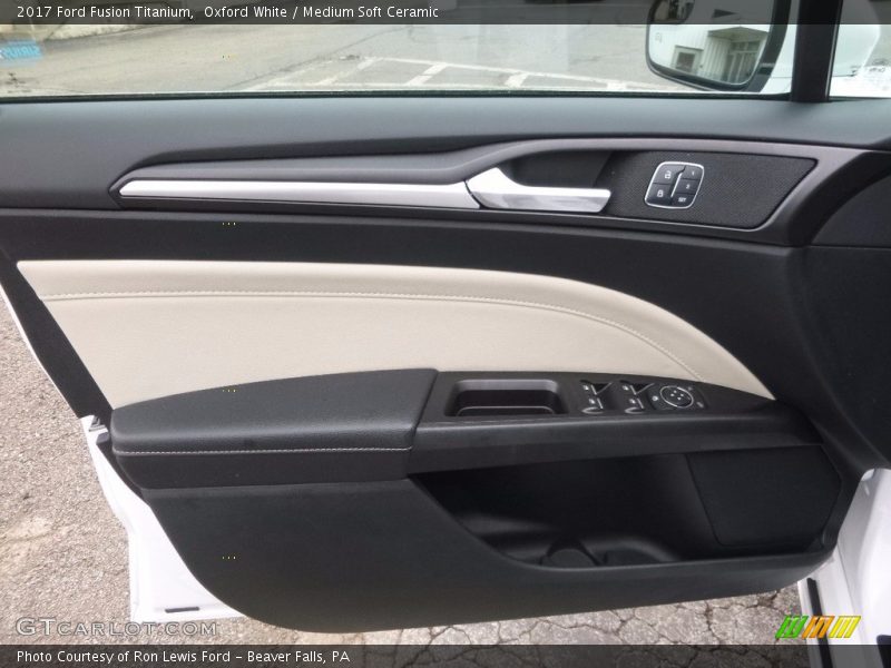 Oxford White / Medium Soft Ceramic 2017 Ford Fusion Titanium