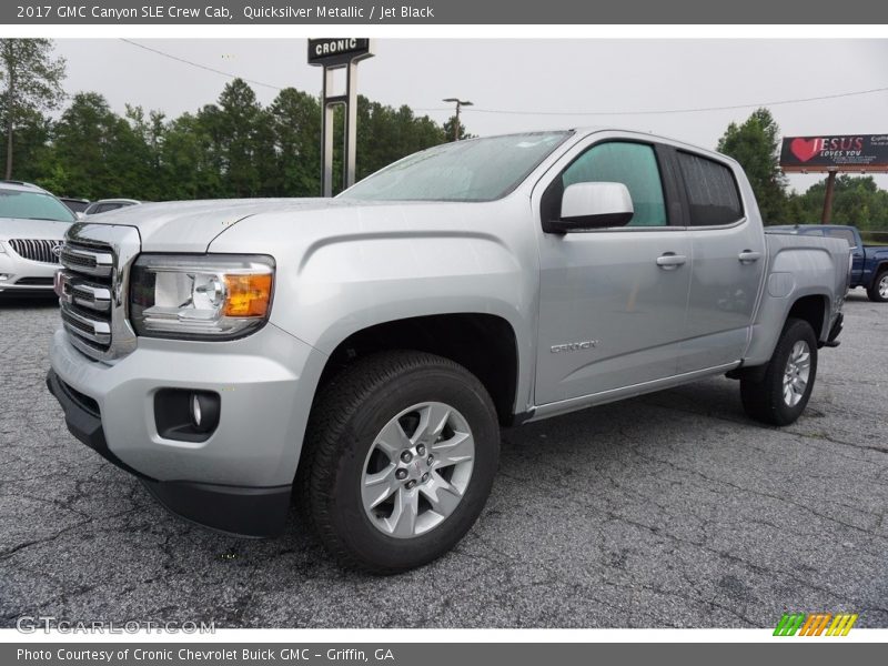 Quicksilver Metallic / Jet Black 2017 GMC Canyon SLE Crew Cab