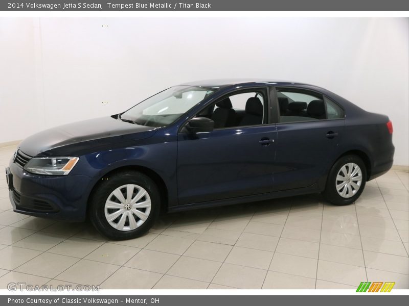 Tempest Blue Metallic / Titan Black 2014 Volkswagen Jetta S Sedan