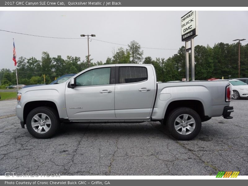 Quicksilver Metallic / Jet Black 2017 GMC Canyon SLE Crew Cab