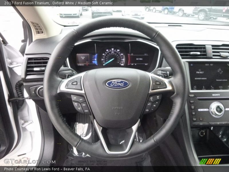 Oxford White / Medium Soft Ceramic 2017 Ford Fusion Titanium