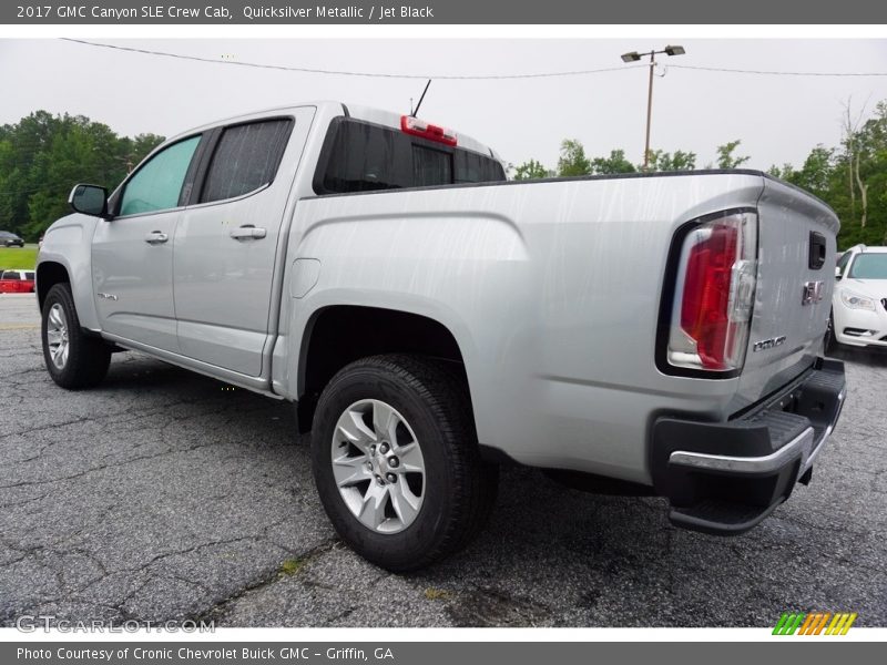 Quicksilver Metallic / Jet Black 2017 GMC Canyon SLE Crew Cab