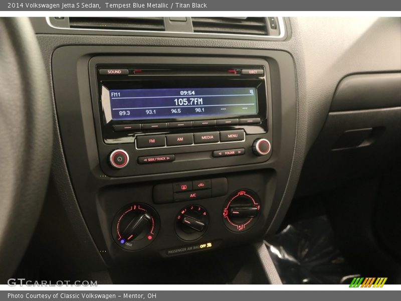 Tempest Blue Metallic / Titan Black 2014 Volkswagen Jetta S Sedan