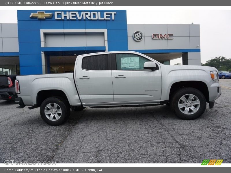Quicksilver Metallic / Jet Black 2017 GMC Canyon SLE Crew Cab