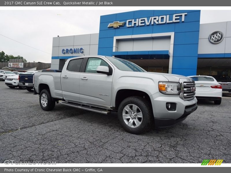Quicksilver Metallic / Jet Black 2017 GMC Canyon SLE Crew Cab