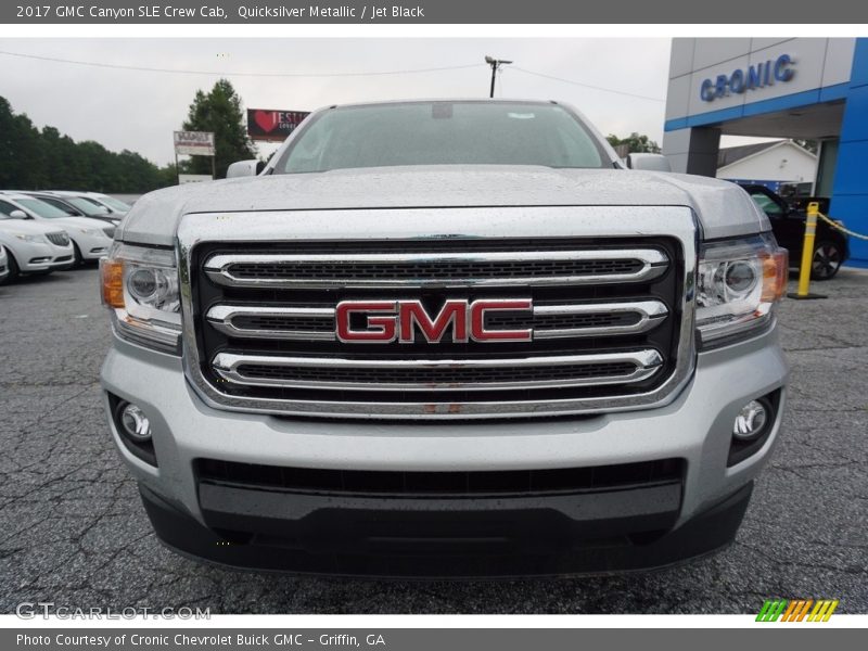 Quicksilver Metallic / Jet Black 2017 GMC Canyon SLE Crew Cab
