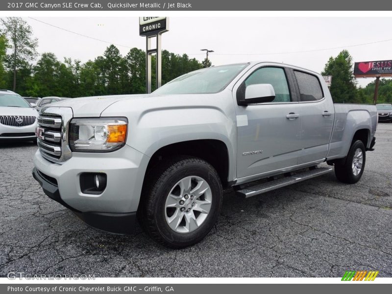 Quicksilver Metallic / Jet Black 2017 GMC Canyon SLE Crew Cab