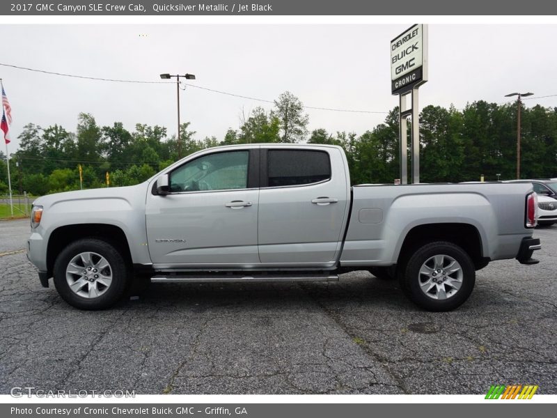 Quicksilver Metallic / Jet Black 2017 GMC Canyon SLE Crew Cab