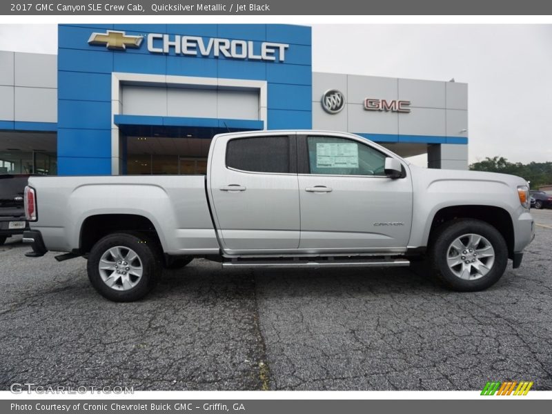 Quicksilver Metallic / Jet Black 2017 GMC Canyon SLE Crew Cab