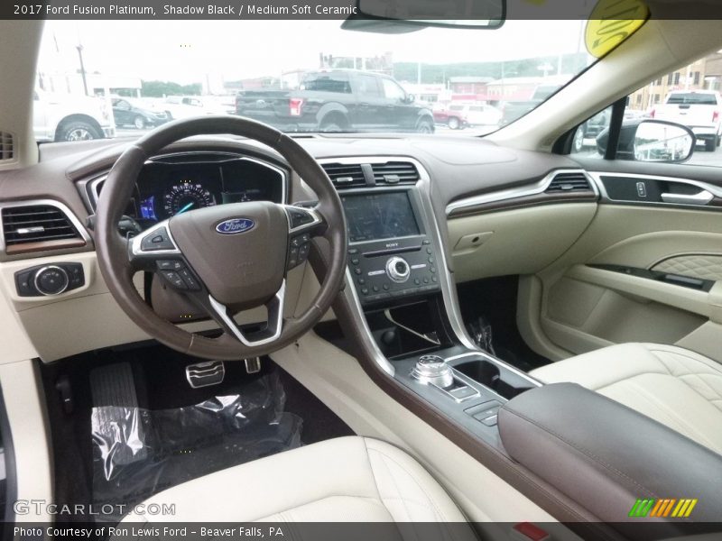Shadow Black / Medium Soft Ceramic 2017 Ford Fusion Platinum