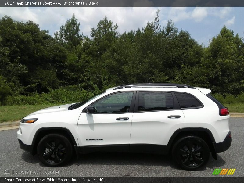 Bright White / Black 2017 Jeep Cherokee Sport 4x4