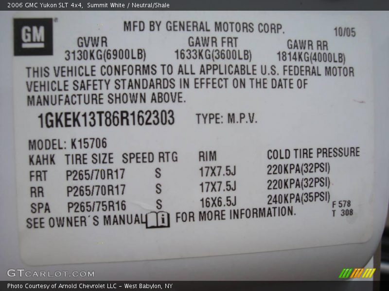 Summit White / Neutral/Shale 2006 GMC Yukon SLT 4x4