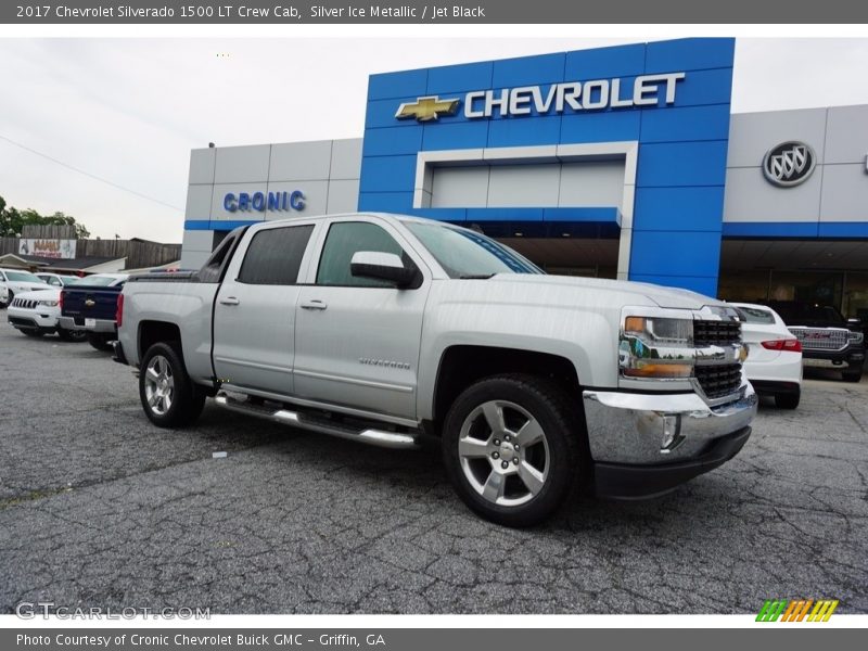 Silver Ice Metallic / Jet Black 2017 Chevrolet Silverado 1500 LT Crew Cab