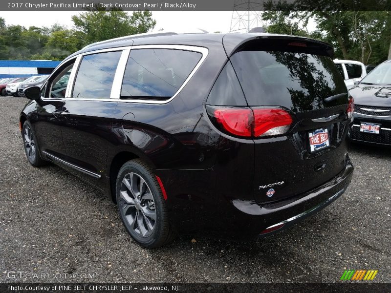 Dark Cordovan Pearl / Black/Alloy 2017 Chrysler Pacifica Limited