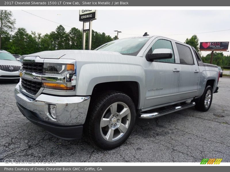 Silver Ice Metallic / Jet Black 2017 Chevrolet Silverado 1500 LT Crew Cab