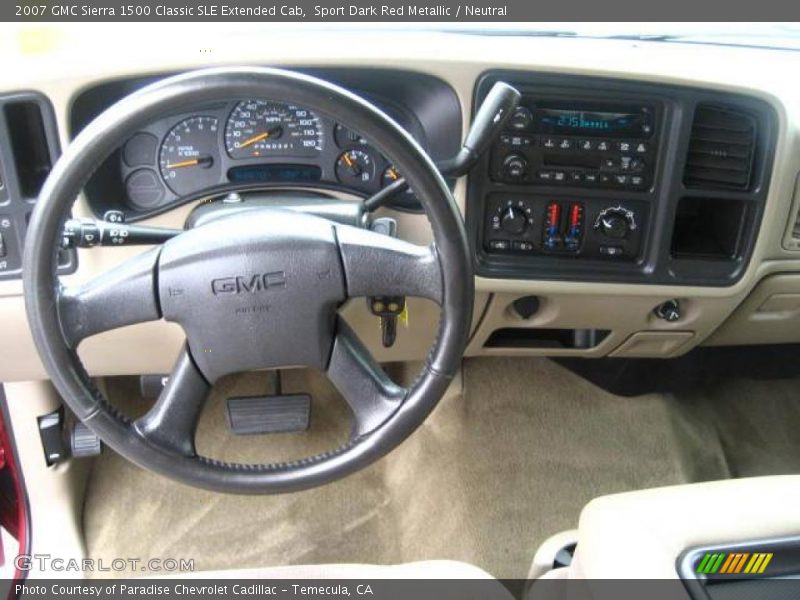 Sport Dark Red Metallic / Neutral 2007 GMC Sierra 1500 Classic SLE Extended Cab