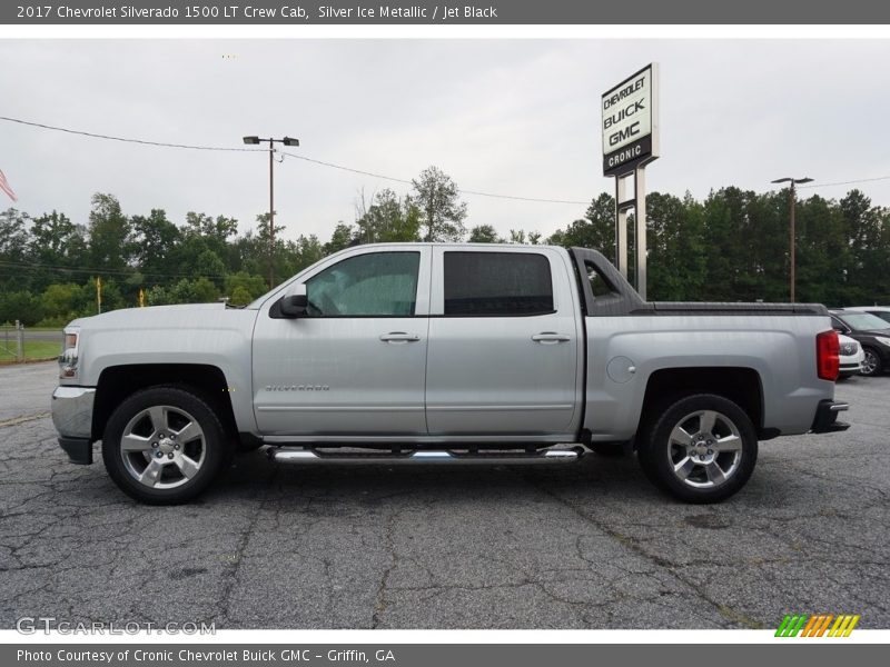 Silver Ice Metallic / Jet Black 2017 Chevrolet Silverado 1500 LT Crew Cab
