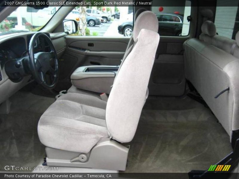 Sport Dark Red Metallic / Neutral 2007 GMC Sierra 1500 Classic SLE Extended Cab