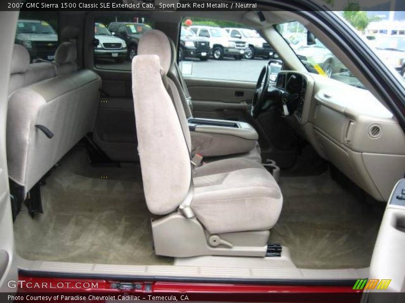 Sport Dark Red Metallic / Neutral 2007 GMC Sierra 1500 Classic SLE Extended Cab