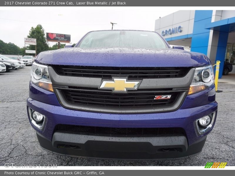Laser Blue Metallic / Jet Black 2017 Chevrolet Colorado Z71 Crew Cab