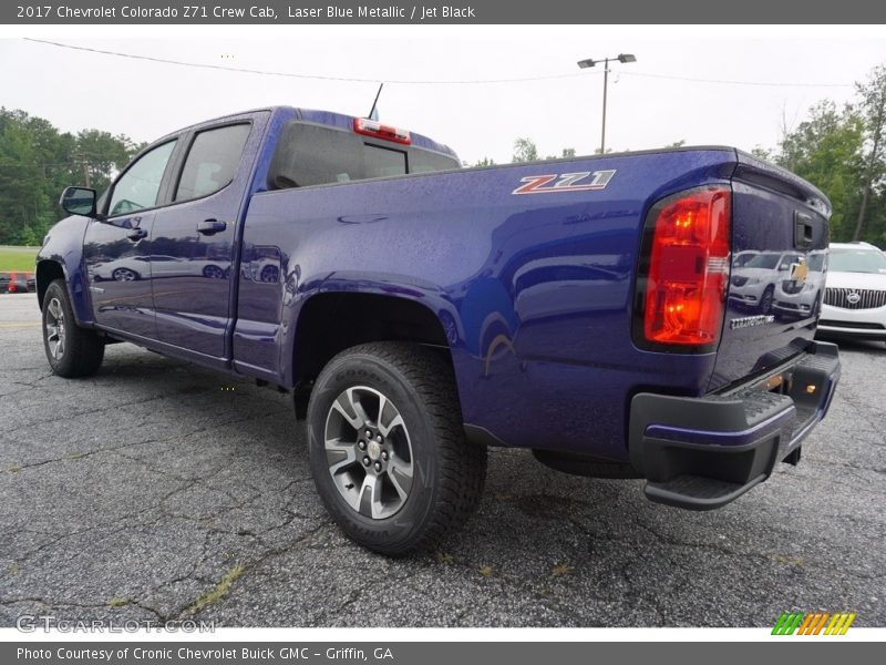 Laser Blue Metallic / Jet Black 2017 Chevrolet Colorado Z71 Crew Cab