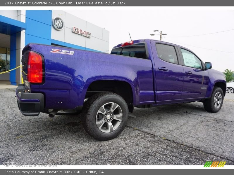 Laser Blue Metallic / Jet Black 2017 Chevrolet Colorado Z71 Crew Cab