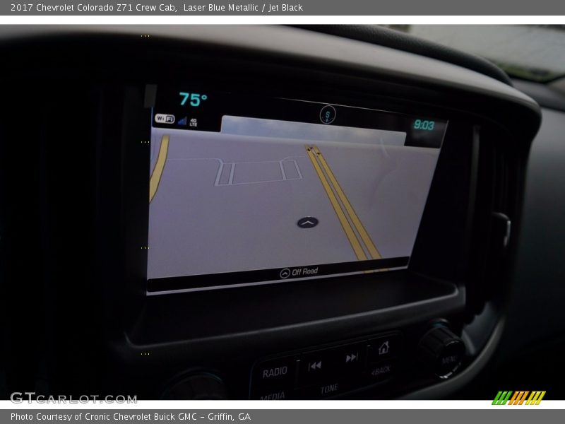 Laser Blue Metallic / Jet Black 2017 Chevrolet Colorado Z71 Crew Cab
