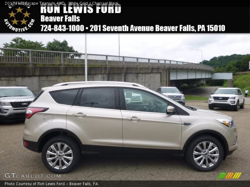 White Gold / Charcoal Black 2017 Ford Escape Titanium 4WD