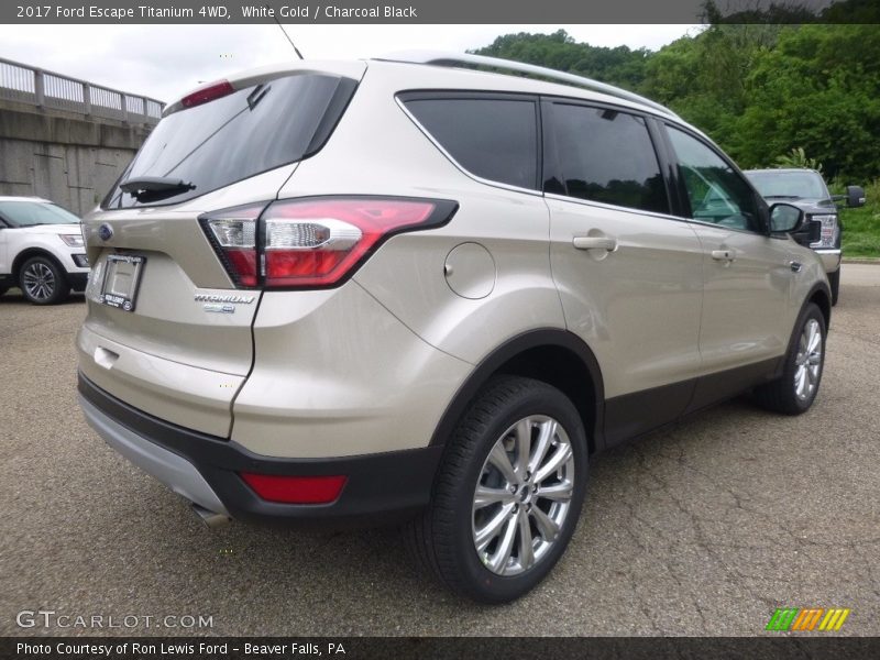 White Gold / Charcoal Black 2017 Ford Escape Titanium 4WD
