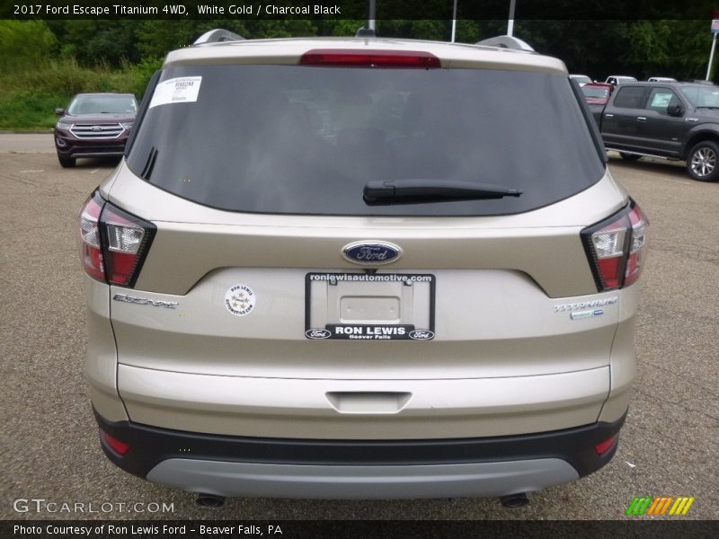 White Gold / Charcoal Black 2017 Ford Escape Titanium 4WD