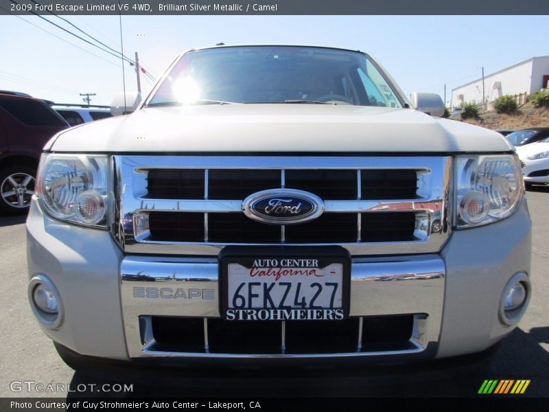 Brilliant Silver Metallic / Camel 2009 Ford Escape Limited V6 4WD