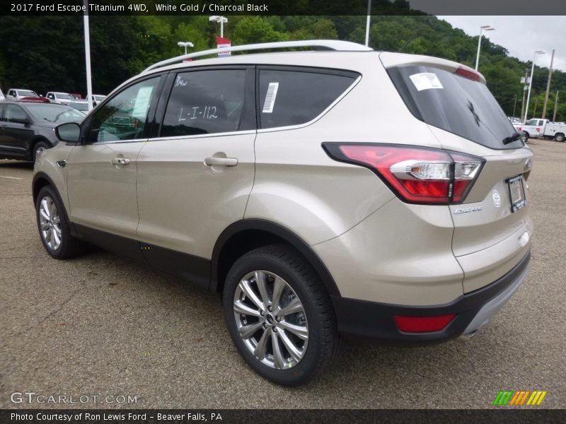 White Gold / Charcoal Black 2017 Ford Escape Titanium 4WD