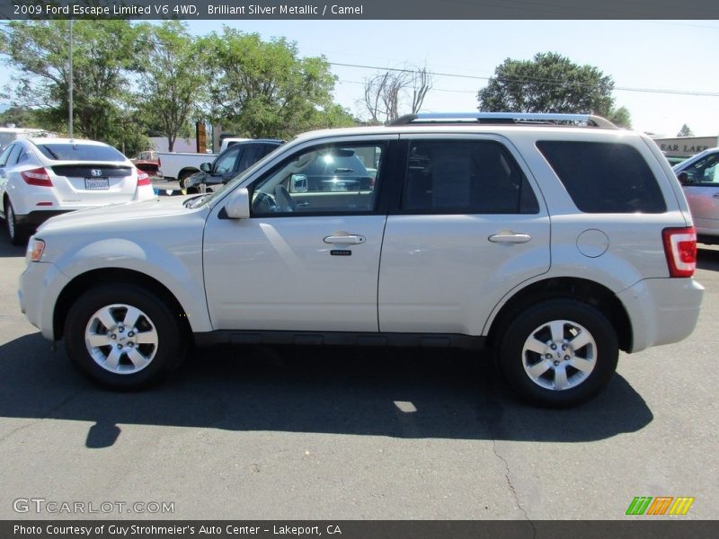 Brilliant Silver Metallic / Camel 2009 Ford Escape Limited V6 4WD