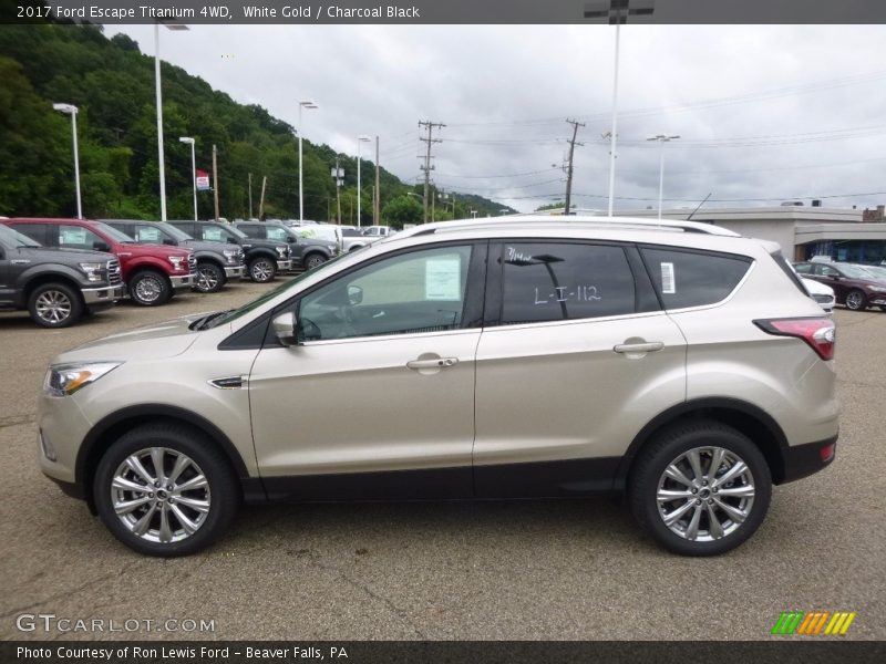 White Gold / Charcoal Black 2017 Ford Escape Titanium 4WD