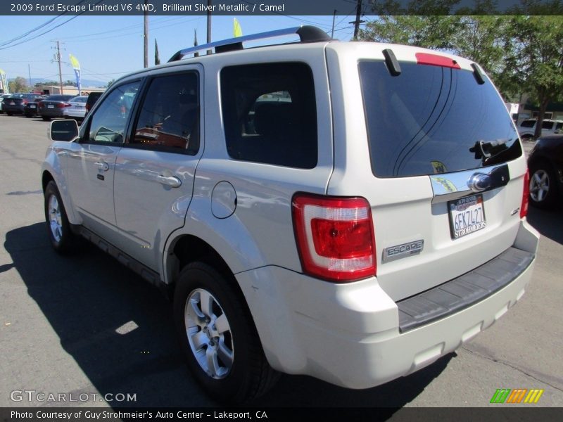 Brilliant Silver Metallic / Camel 2009 Ford Escape Limited V6 4WD