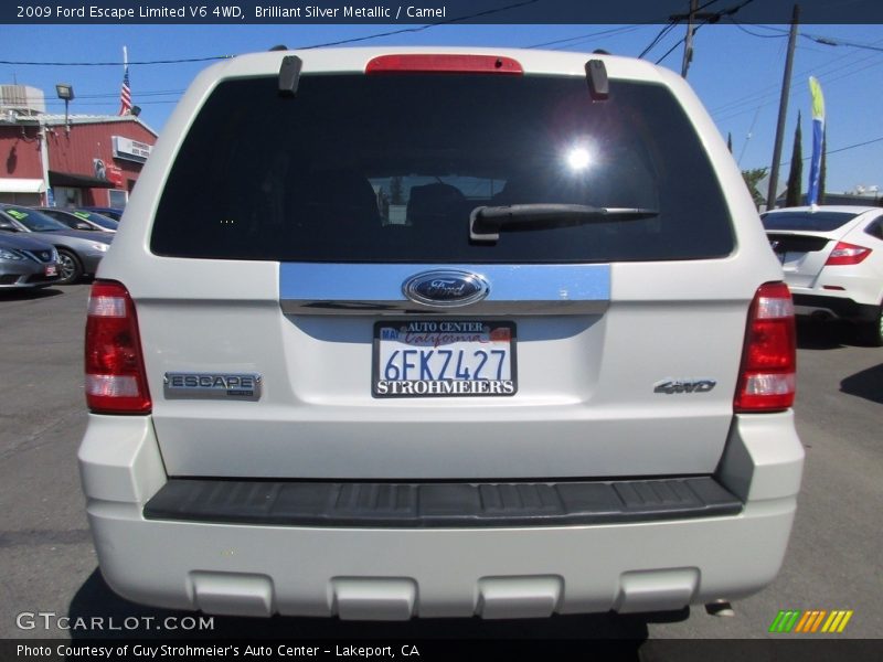 Brilliant Silver Metallic / Camel 2009 Ford Escape Limited V6 4WD