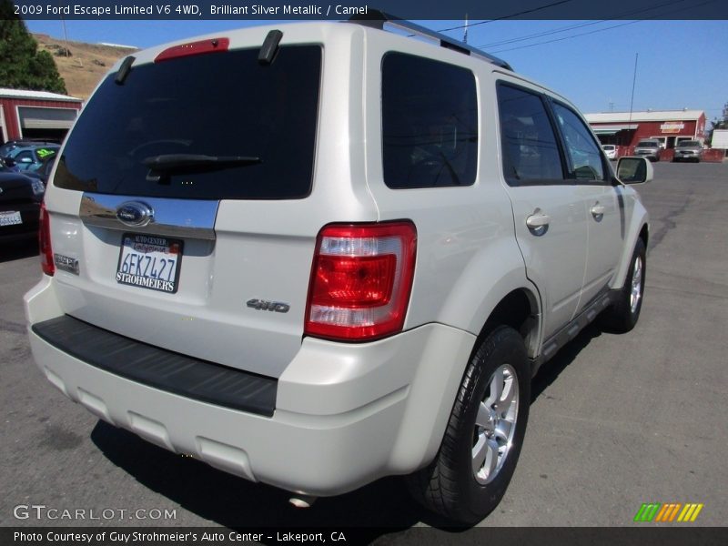 Brilliant Silver Metallic / Camel 2009 Ford Escape Limited V6 4WD